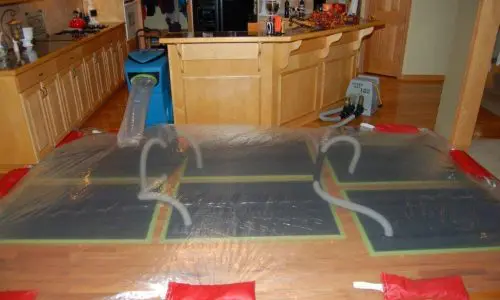 Hardwood floor structural drying and dehumidification services in Kansas City