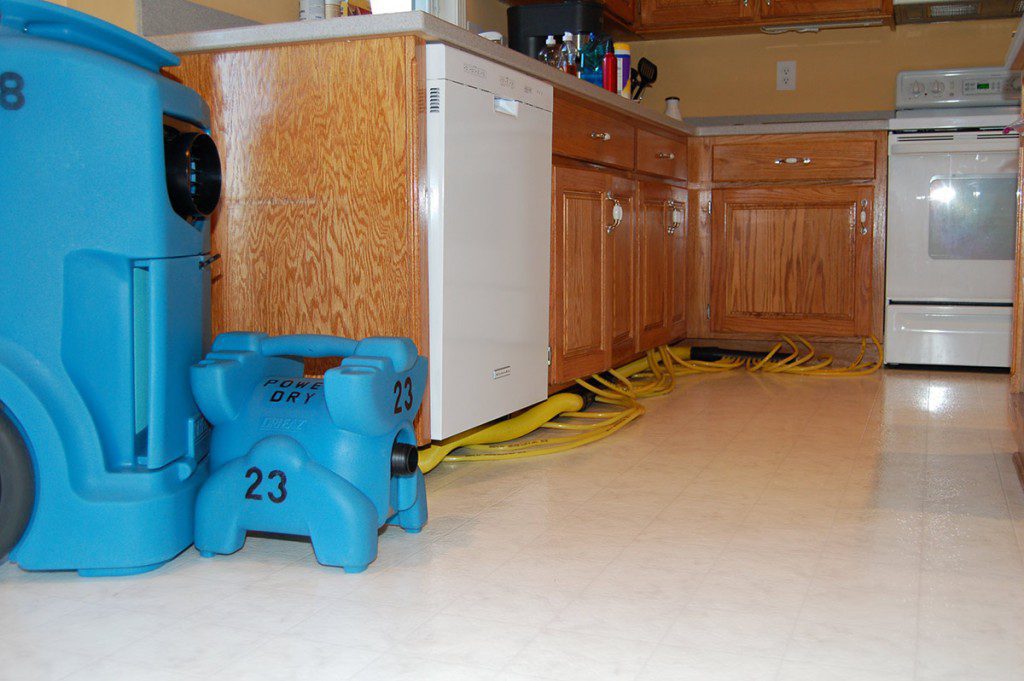 Drying Water Damaged Cabinetry