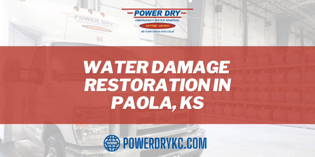 Water Damage Restoration in Paola KS