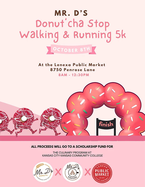 Donut'cha stop walking 5k 2023 flyer